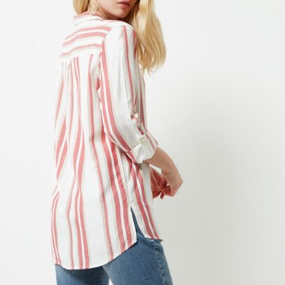 Red and white stripe shirt